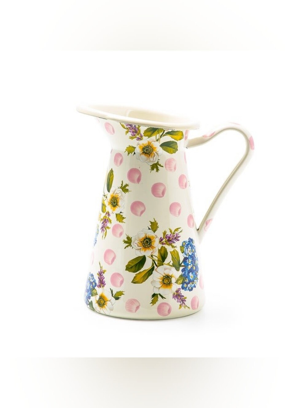 Mackenzie-Childs Wildflowers Enameled Medium Pitcher - Picture 3 of 5